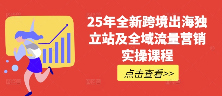 25年全新跨境出海独立站及全域流量营销实操课程，跨境电商独立站TIKTOK全域营销普货特货玩法大全-皓收集 | 网创宝典