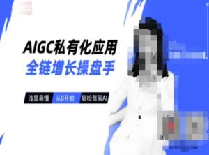 AIGC私有化应用全链增长操盘手，浅显易懂，从0开始轻松，驾驭AI--皓收集 | 网创宝典