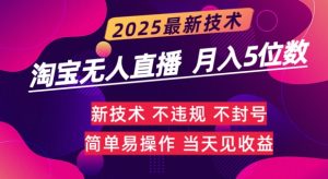 淘宝无人直播带货最新玩法不违规，简单可复制，月躺Z5位数--皓收集 | 网创宝典