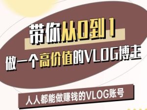 带你从0-1做一个高价值的VLOG博主二期，人人都能做挣钱的VLOG账号-皓收集 | 网创宝典