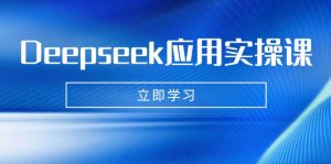 Deepseek应用实操课：AI制作数字妈妈、写真、短视频，辅导作业，PPT制作等--皓收集 | 网创宝典