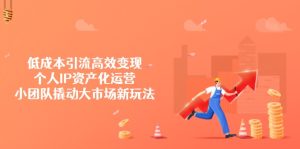 低成本引流高效变现，个人IP资产化运营，小团队撬动大市场新玩法--皓收集 | 网创宝典