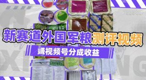 利用外国军粮测评视频，挣视频号分成计划收益，制作简单，适合宝妈、上班族、大学生--皓收集 | 网创宝典