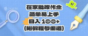 在家批改作业，简单易上手，日入 100+(附教程与渠道)--皓收集 | 网创宝典