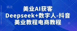 美业AI获客Deepseek+数字人-抖音美业教程电商教程--皓收集 | 网创宝典