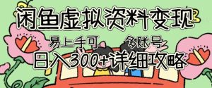 闲鱼虚拟资料变现，小白轻松上手，日入3张+，可多账号矩阵指南攻略--皓收集 | 网创宝典