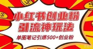 25年最新实测小红书爆文日引500+创业粉--皓收集 | 网创宝典