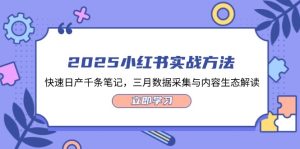 2025小红书实战方法，快速日产千条笔记，三月数据采集与内容生态解读--皓收集 | 网创宝典