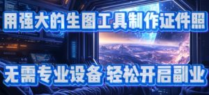 用强大的生图工具制作证件照，无需专业设备，轻松开启副业--皓收集 | 网创宝典