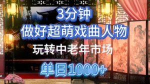 用Ai制作Q版戏剧人物，手把手教你吃透中老年经济，5分钟一个成品，多渠道变现--皓收集 | 网创宝典