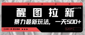 醒图拉新，暴力新玩法，光用手机三分钟制作一条视频，一天轻松5张--皓收集 | 网创宝典