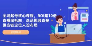 全域起号核心课程，ROI超10倍直播间拆解，选品直投，供应链定位人设布局--皓收集 | 网创宝典
