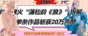爆火“蒲松龄《狼》”实战拆解，仅6条作品涨粉24W，单条作品收获20W点赞，找对方法轻松起号月入过W--皓收集 | 网创宝典