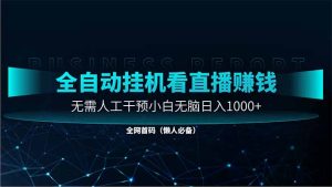 直播助手全自动看大平台直播赚钱，全自动无需人工干预，小白无脑日入1000--皓收集 | 网创宝典