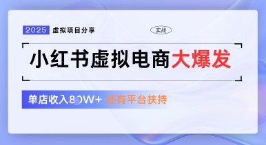 小红书虚拟电商项目，平台大力免费流量扶持，低门槛1拖3玩法--皓收集 | 网创宝典