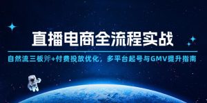 直播电商全流程实战：自然流三板斧+付费投放优化,多平台起号与GMV提升指南--皓收集 | 网创宝典