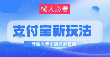 支付宝最新蓝海赛道，搬运外国人来中国旅游视频，制作非常简单，轻松日入几张--皓收集 | 网创宝典