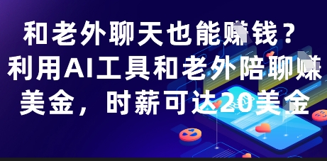 和老外聊天也能挣钱？利用AI工具和老外陪聊挣美金，时薪可达20刀--皓收集 | 网创宝典