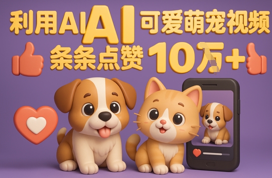 能骗过系统的AI萌宠视频制作全攻略：从0到 2W粉的爆款密码--皓收集 | 网创宝典