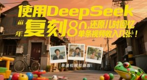使用DeepSeek复刻80后童年，还原儿时回忆，单条视频收入几张--皓收集 | 网创宝典