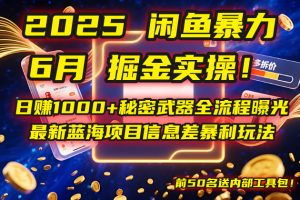 2025闲鱼暴力掘金实操！日赚1000+秘密武器全流程曝光，最新蓝海项目信…--皓收集 | 网创宝典