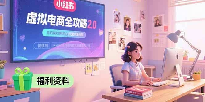 虚拟电商全攻略2.0，开店选品实操流程，账号定位、货源发布、笔记发布技巧--皓收集 | 网创宝典