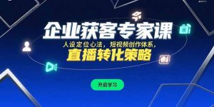 企业获客专家课，人设定位心法，短视频创作体系，直播转化策略--皓收集 | 网创宝典