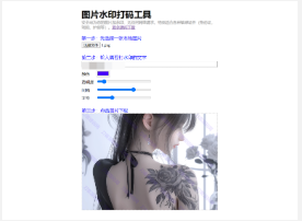 HTML图片在线加水印网站源码 自适应双端--皓收集 | 网创宝典