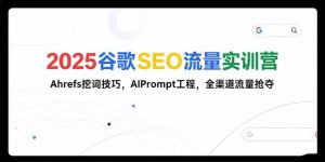 2025谷歌SEO流量实训营;，Ahrefs挖词技巧，AIPrompt工程，全渠道流量抢夺--皓收集 | 网创宝典