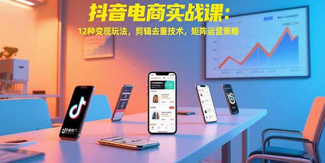 抖音电商实战课：12种变现玩法，剪辑去重技术，矩阵运营策略--皓收集 | 网创宝典