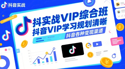 抖音实战VIP综合班，抖音VIP学习规划请晰抖音各种变现渠道--皓收集 | 网创宝典