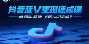抖音蓝V变现速成课，快速掌握蓝V运营秘诀，实现月入过万的商业目标--皓收集 | 网创宝典