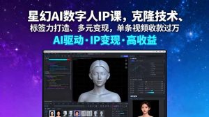 星幻AI数字人IP课，克隆技术、标签力打造、多元变现，单条视频收款过万--皓收集 | 网创宝典