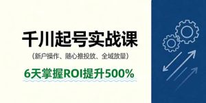 抖音千川起号实战课，新户操作,随心推投放,全域放量，6天掌握ROI提升500%--皓收集 | 网创宝典