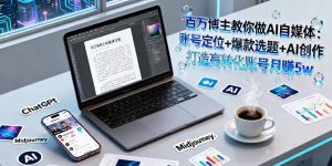 百万博主教你做AI自媒体：账号定位+爆款选题+AI创作 打造高转化账号月赚5w--皓收集 | 网创宝典