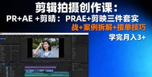 剪辑拍摄创作课：PR+AE+剪映三件套实战+案例拆解+接单技巧，学完月入3+--皓收集 | 网创宝典