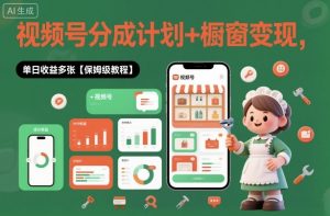 外面收费1980视频号分成计划+橱窗变现，单日收益多张【保姆级教程】--皓收集 | 网创宝典