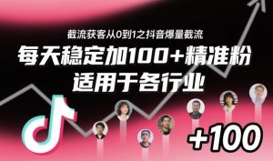 ‌​⁢⁡​⁤​⁡⁡‌‌⁤⁤​‍‬‬⁡⁡​‍⁢‍⁢​​⁢‌⁣⁢​⁣⁢⁣‬​‌​‬⁤‌‌⁡‍​⁤截流获客从0到1之抖音爆量截流，每天稳定加100+精准粉，适用于各行业--皓收集 | 网创宝典