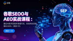 谷歌SEO与AEO实战课程：通过AI技术实现多渠道引流，实现网站流量增长300% --皓收集 | 网创宝典