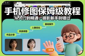 手机修图保姆级教程，从入门到精通，摄影新手别错过--皓收集 | 网创宝典